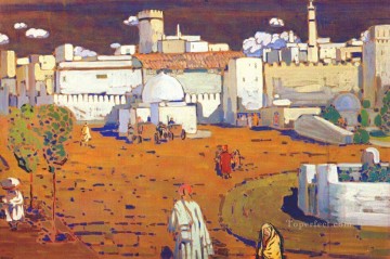 Arab Town Abstract Oil Paintings